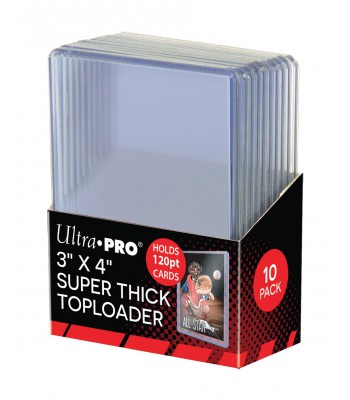 ULTRA PRO 3" X 4" SUPER THICK Toploader 120pt (10-ne pakk)